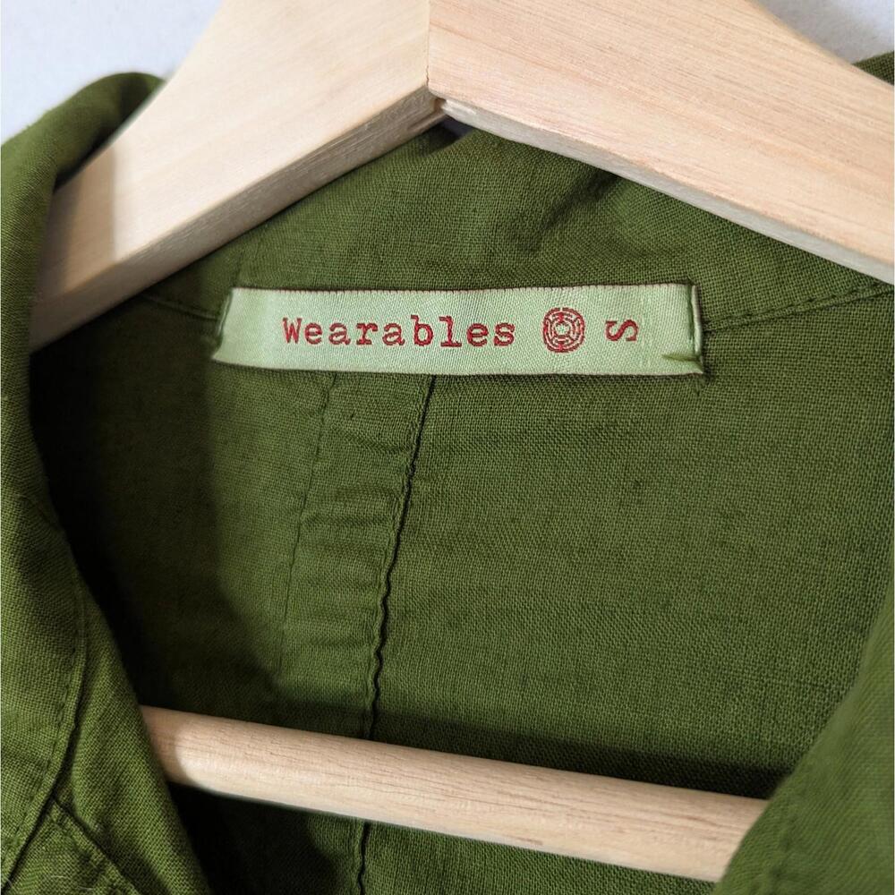 Vintage y2k Wearables linen & cotton utility shirt jacket - Picture 6 of 7